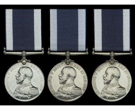 Royal Navy L.S. & G.C., G.V.R., 1st issue (3) (220262. Walter. Squires. P.O. H.M.S. Columbine ; 280527. G. J. Welsh. Ldg. Sto
