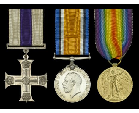 A Great War 1918 ‘Battle of the Lys’ M.C. pair awarded to Captain A. N. Brown, Durham Light Infantry, who was killed in actio