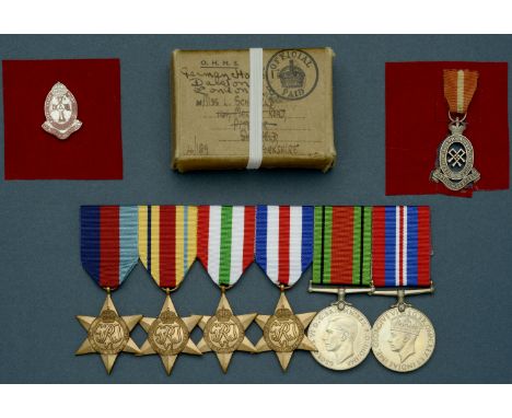 Six: Attributed to Miss L. Schofield, Territorial Army Nursing Service  1939-45 Star; Africa Star; Italy Star; France and Ger