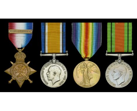 Four: Corporal W. G. Oliver, 2nd Battalion, Royal Irish Rifles  1914 Star, with copy clasp (5864 Cpl. W. G. Oliver. R. Ir: Ri