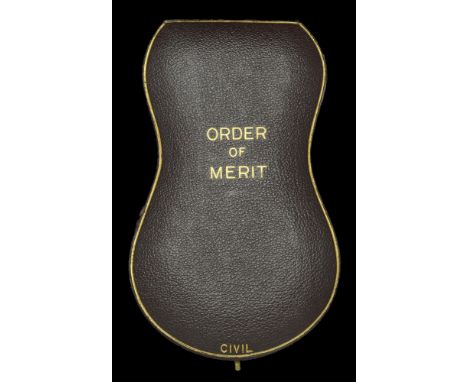 Case of Issue: Order of Merit, Companion’s (Civil Division) case of issue, by Collingwood, London, the outside embossed ‘Orde