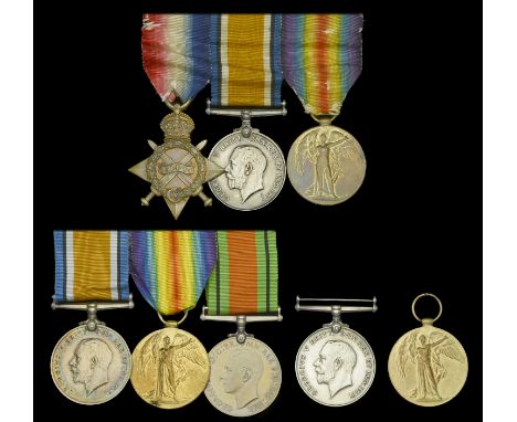 Three: Major W. E. Tayler, York and Lancaster Regiment 1914-15 Star (Major  W. E. Tayler. York & Lanc. R.); British War and V