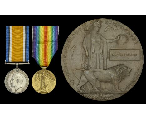 Pair: Sergeant O. Hollies, Cheshire Regiment, who was killed in action on the Western Front on 27 March 1918  British War and