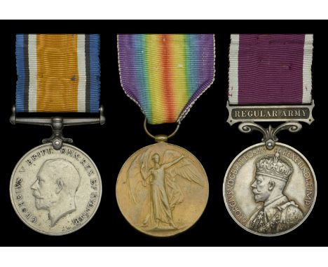 Three: Corporal G. James, Queen’s Own Royal West Kent Regiment, later Corps of Military Police  British War and Victory Medal