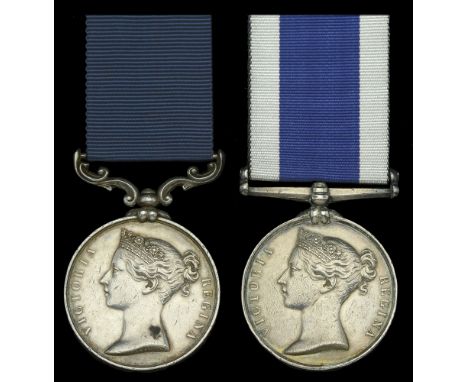 Pair: Colour Sergeant W. Williams, 43rd Company, Royal Marine Light Infantry  Royal Marines Meritorious Service Medal, V.R. (