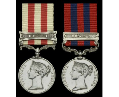 The Indian Mutiny Medal pair awarded to Colonel C. H. Cantor, Bengal Staff Corps, late 2nd European Bengal Fusiliers and 5th 