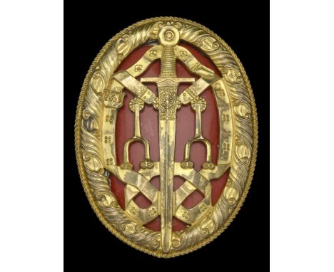 Knight Bachelor’s Badge, 2nd type breast badge, silver-gilt and enamel, hallmarks for London 1935, unnamed as issued, in Roya