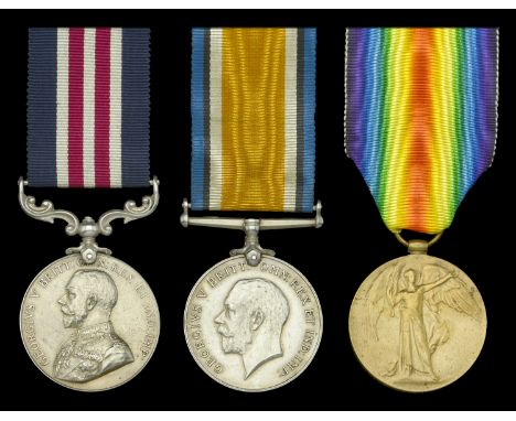 A Great War ‘Western Front’ M.M. group of three awarded to Corporal A. Robinson, King’s Own Yorkshire Light Infantry and Mach