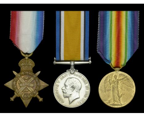 Three: Private L. E. H. Austin, 1st/9th (County of London) Battalion, London Regiment (Queen Victoria’s Rifles)  1914 Star (1