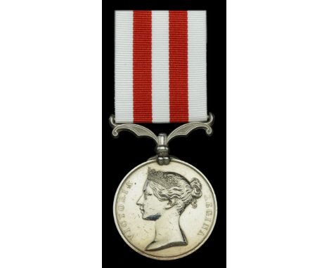 Indian Mutiny 1857-59, no clasp (Lieutt. F. A. Montrion 25th. Bo. N.L.I.) light contact marks to obverse field, good very fin