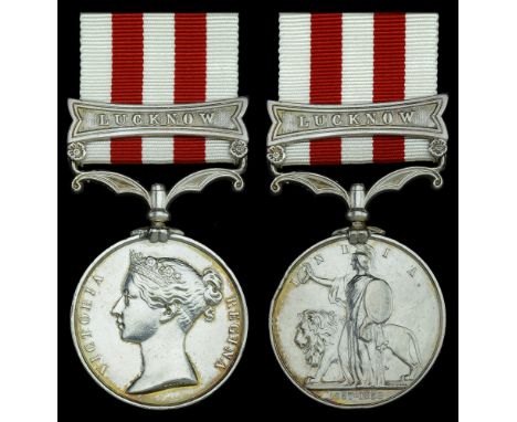 The Indian Mutiny Medal awarded to Sergeant Major J. McNamara, Bengal Artillery, who served with Brigadier Showers’ Moveable 