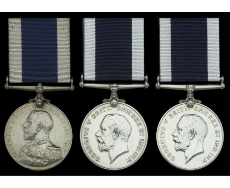 Royal Navy L.S. &amp; G.C. (3), G.V.R., 1st issue (345850. Douglas. Green, Act. Ch. Armr H.M.S. Superb.); G.V.R., 3rd issue, 