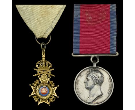 The K.H. and Waterloo pair awarded to Colonel Edward Wildman, 7th Hussars, who served with the 4th  Dragoons in the Peninsula