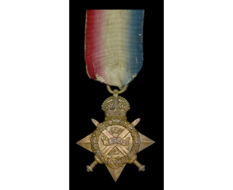1914 Star (No. 2519 Dfdr. Taj Mohd. Khan. 6/Cavy.) scratches to reverse of crown at top, otherwise about very fine £100-£140 