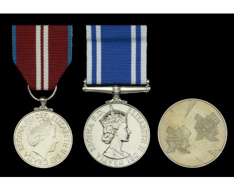 Pair: Police Constable P. D. Compton  Jubilee 2012, unnamed as issued, in card box of issue; Police L.S. & G.C., E.II.R., 2nd