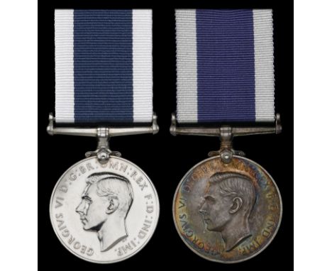 Royal Navy L.S. & G.C., G.VI.R., 1st issue (2) (J.96269 D. R. Hawkins. A/L.S. H.M.S. London.; KX.76773 G. E. Alexander. S.P.O