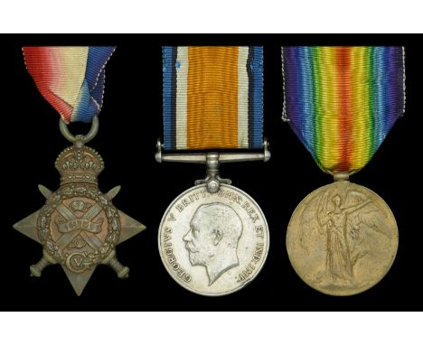 Three: Private J. Brown, 8th (Lanark) Battalion, Highland Light Infantry  1914 Star (7265 Pte. J. Brown. 8/ High: L.I.); Brit