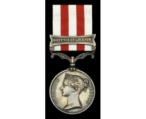 The Indian Mutiny Medal awarded to Captain, later Major-General, L. Russell, Bengal Engineers, who served under General Havel