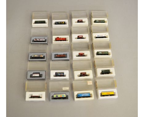 Z Gauge. 20 boxed Marklin Mini-Club Wagons of various different types, all appear G/VG boxed. (20)