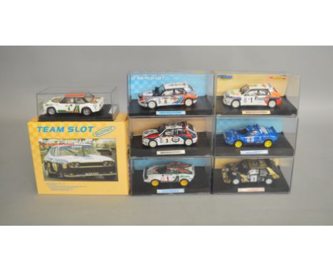 6 boxed 'Team Slot' resin Slot Car models in 1:32 scale including Lancia Stratos HF and&nbsp; Lancia Delta Integrale together