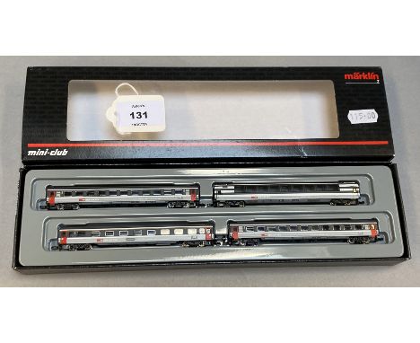 Z Gauge.EX SHOP STOCK. A boxed Marklin 87662 'Eurocity' Car set, appears VG/E boxed.