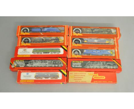 OO Gauge. 5 boxed Hornby Steam Locomotives including R 066 LMS 4-6-2 Duchess and R.372 LNER Class A4 'Seagull'&nbsp; together
