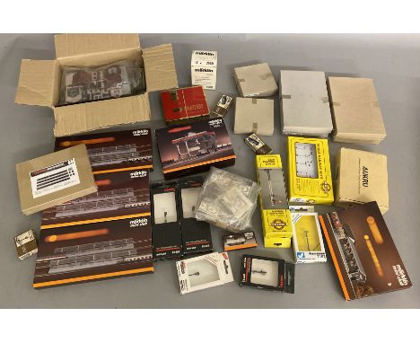 Z Gauge. A good assortment of Trackside Accessories, mostly boxed or bagged and from the Marklin Mini-Club range together wit