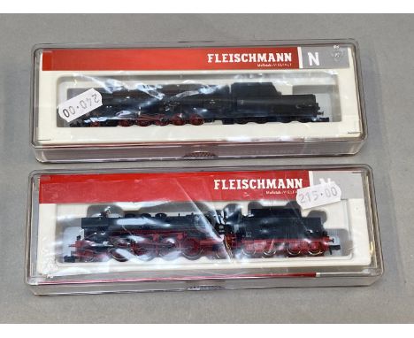 N Gauge.EX SHOP STOCK. 2 boxed Fleischmann Steam  Locomotives including 713801 and 715207. All appear VG/E boxed. (2)
