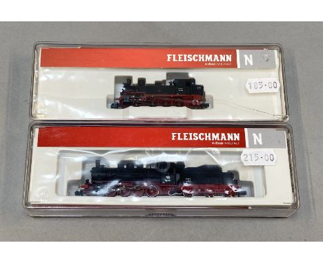 N Gauge.EX SHOP STOCK. 2 boxed Fleischmann Steam&nbsp; Locomotives including 781384 and 709208. All appear VG/E  boxed. (2)