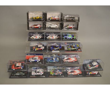 22 Road, Race and Rally diecast model cars in 1:43 scale, including six by Norev - Citroen&nbsp; DS4, DS3 and C4 WRC etc.., a