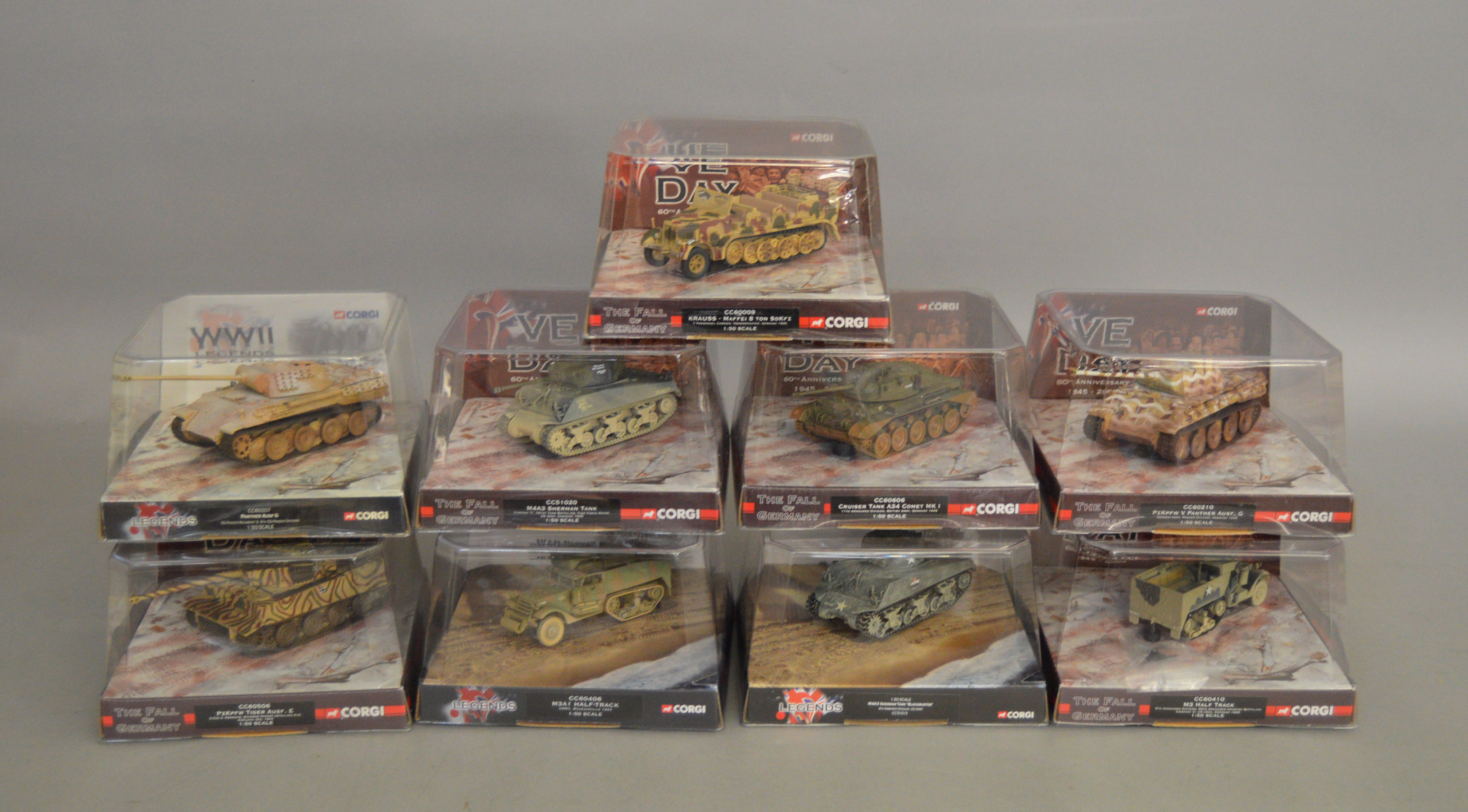 9 boxed diecast tanks by from the VE Day and WWII Legends series (9)