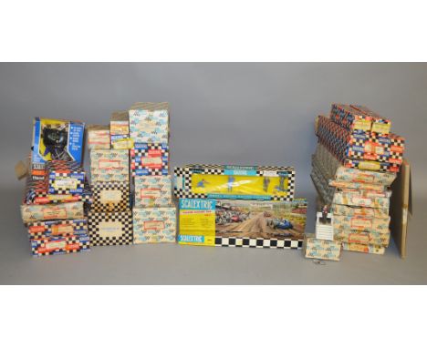 A very good quantity of vintage Scalextric Accessories, mostly boxed, including HP/2 Trackside Accessory pack, Racing Pit, Ev