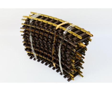 Lehmann LGB - 13 unboxed LGB #1100 brass curved G gauge track pieces. Items all show signs of use appearing Fair Plus - Good 