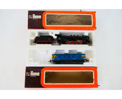 Lima - Two boxed Lima HO gauge locomotives. Lot consists of Lima Class 33 diesel locomotive Op.No.D6524 in BR blue; together 