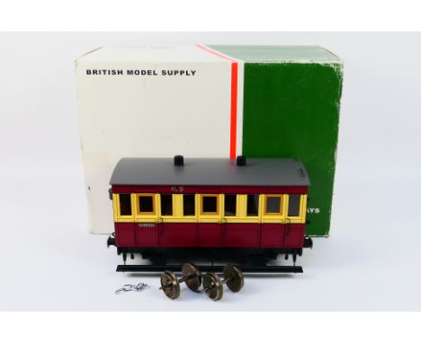 British Model Supply (Accucraft) - A boxed British Model Supply R19-11 G scale (gauge 1) Isle of Man 4 wheel 3rd class Coach 