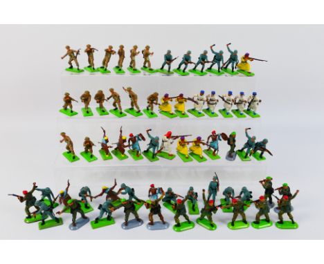 Britains Deetail - Britains Super Deetail -  A collection of 62 x loose figures including Arabs, German Army, British Army Pa