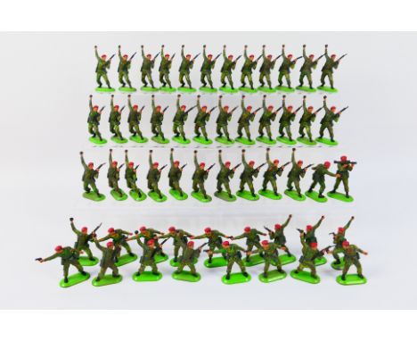 Britains Super Deetail - An unboxed collection of 53 Britains Super Deetail Paratrooper figures. The group is composed of fig