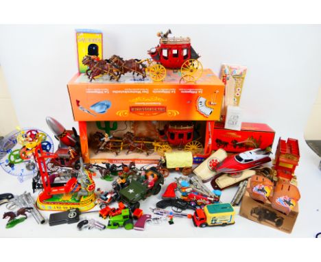 Britains - Timpo - Papo - Matchbox - Lone Star - Others - A mixed boxed and unboxed collection of vintage and modern toys, di