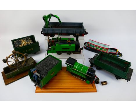 Hornby - MSS - Other - A mixed lot of unboxed mainly G gauge model railway items. Lot includes an unmarked G gauge gas powere