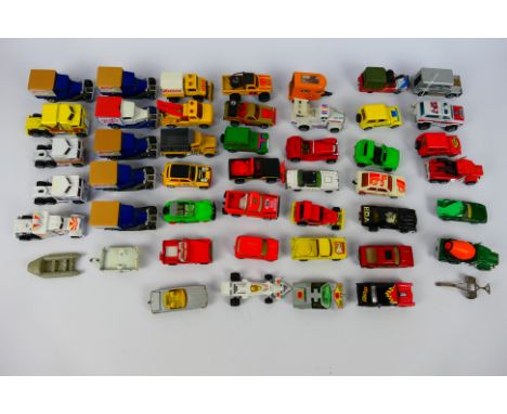 Matchbox - Corgi - Majorette - Hot Wheels - A collection of unboxed vehicles including Hot Wheels Thunder Roller Truck, Merce