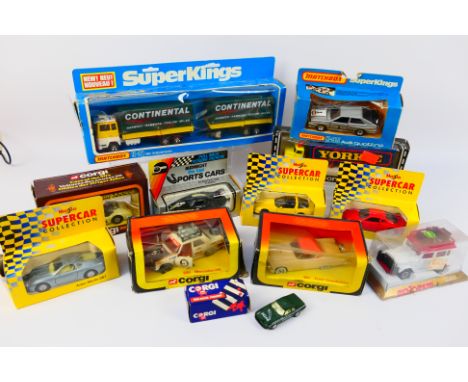 Matchbox - Corgi - Majorette - Maisto - 12 x boxed vehicles including Ford Transcontinental truck and trailer # K-21, Audi qu