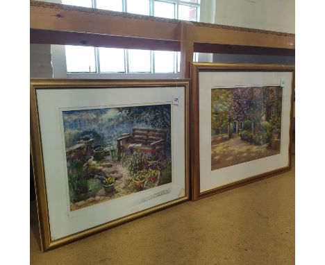 A large framed pastel 'Spring Garden Cathedral Close' (Norwich) dated 2000 and signed 'Patchett' for John Patchett, 22 3/4" x