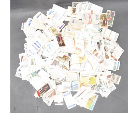 A large collection of vintage retro 20th century cigarette cards / picture cigarette sets and tea cards to include Household 