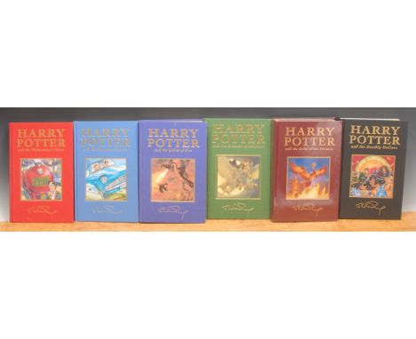 Harry Potter – Bloomsbury 8vo de luxe editions withy page markers: Harry Potter and the Philosopher’s Stone (1999), red cloth