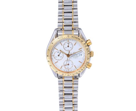 OMEGA Neo Vintage Speedmaster Date, Ref. 175.0043. Herrenuhr. Ca. 1990er Jahre. Edelstahl/Gold 18K. Automatic-Werk, Kaliber 1