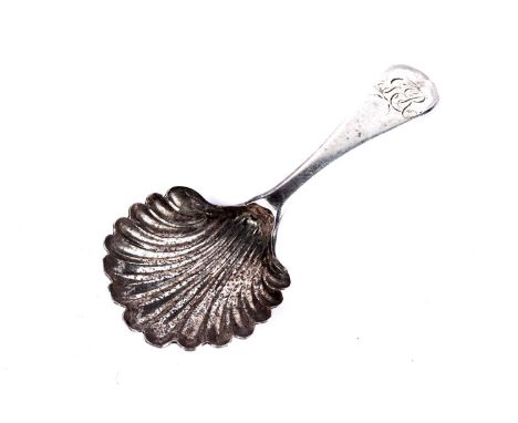 A George III silver caddy spoon, by Christian Ker Reid, Newcastle circa 1800’s (no date letter), 0.3oz gross, 9cms long.