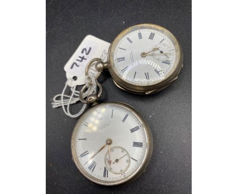 Two gents silver pocket watches by A W W and SKARRATT of Worcester both with seconds dial