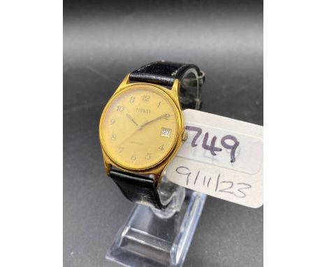 A TISSOT sea star gents wrist watch with seconds dial and date aperture