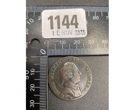 A John Wilkinson half penny tokens 1790 &amp; 1791