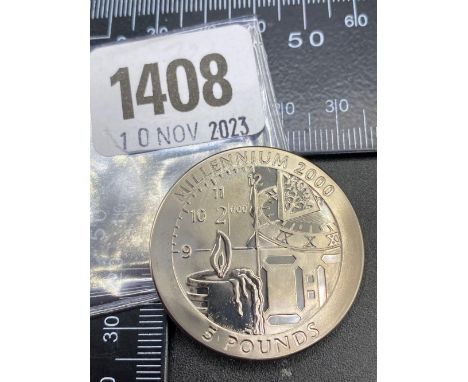 1999 Gibraltar £5 Titanium proof Rare